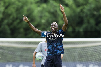 2024-07-13 - Napoli's Nigerian forward Victor Osimhen during SSC Napoli's 2024-25 preseason training camp in val di sole in Trentino, Dimaro Folgarida

 - SSC NAPOLI TRAINING - OTHER - SOCCER