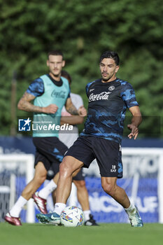 2024-07-13 - Napoli's Argentinian forward Giovanni Simeone during SSC Napoli's 2024-25 preseason training camp in val di sole in Trentino, Dimaro Folgarida

 - SSC NAPOLI TRAINING - OTHER - SOCCER