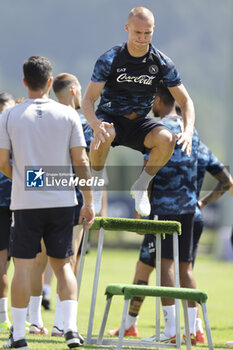 2024-07-15 - Napoli's Norwegian defender Leo Ostigard during SSC Napoli's 2024-25 preseason training camp in val di sole in Trentino, Dimaro Folgarida

 - SSC NAPOLI TRAINING - OTHER - SOCCER