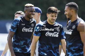 2024-07-18 - Napoli's Nigerian forward Victor Osimhen during SSC Napoli's 2024-25 preseason training camp in val di sole in Trentino, Dimaro Folgarida

 - SSC NAPOLI TRAINING - OTHER - SOCCER