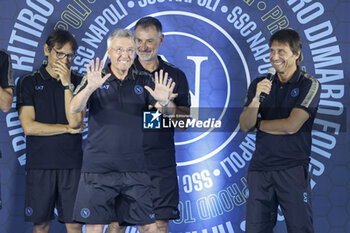 2024-07-18 - Mauro Sandreani and Napoli’s Italian coach Antonio Conte during Presentation of the ssc napoli technical staff , SSC Napoli's 2024-25 preseason training camp in val di sole in Trentino, Dimaro Folgarida

 - SSC NAPOLI TRAINING - OTHER - SOCCER