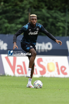 2024-07-19 - Napoli's Nigerian forward Victor Osimhen controls the ball during SSC Napoli's 2024-25 preseason training camp in val di sole in Trentino, Dimaro Folgarida

 - SSC NAPOLI TRAINING - OTHER - SOCCER