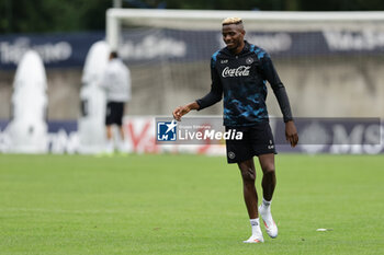 2024-07-19 - Napoli's Nigerian forward Victor Osimhen looks during SSC Napoli's 2024-25 preseason training camp in val di sole in Trentino, Dimaro Folgarida

 - SSC NAPOLI TRAINING - OTHER - SOCCER