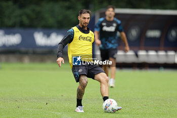 2024-07-19 - Napoli's Italian forward Matteo Politano controls the ball during SSC Napoli's 2024-25 preseason training camp in val di sole in Trentino, Dimaro Folgarida

 - SSC NAPOLI TRAINING - OTHER - SOCCER