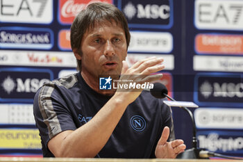 2024-07-13 - Press conference of Napoli’s Italian coach Antonio Conte during SSC Napoli's 2024-25 preseason training camp in val di sole in Trentino, Dimaro Folgarida

 - SSC NAPOLI PRESS CONFERENCE - OTHER - SOCCER