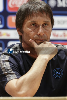 2024-07-13 - Press conference of Napoli’s Italian coach Antonio Conte during SSC Napoli's 2024-25 preseason training camp in val di sole in Trentino, Dimaro Folgarida

 - SSC NAPOLI PRESS CONFERENCE - OTHER - SOCCER