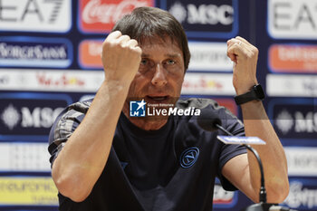 2024-07-13 - Press conference of Napoli’s Italian coach Antonio Conte during SSC Napoli's 2024-25 preseason training camp in val di sole in Trentino, Dimaro Folgarida

 - SSC NAPOLI PRESS CONFERENCE - OTHER - SOCCER