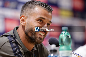 2024-07-17 - Press conference of Napoli's Italian defender Leonardo Spinazzola during SSC Napoli's 2024-25 preseason training camp in val di sole in Trentino, Dimaro Folgarida

 - SSC NAPOLI PRESS CONFERENCE - OTHER - SOCCER