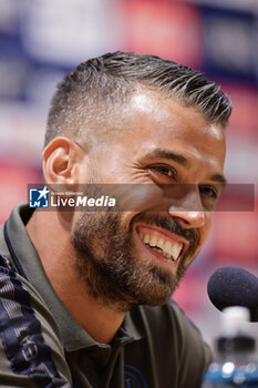 2024-07-17 - Press conference of Napoli's Italian defender Leonardo Spinazzola during SSC Napoli's 2024-25 preseason training camp in val di sole in Trentino, Dimaro Folgarida

 - SSC NAPOLI PRESS CONFERENCE - OTHER - SOCCER