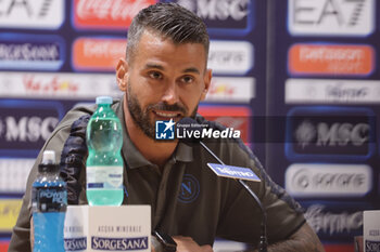 2024-07-17 - Press conference of Napoli's Italian defender Leonardo Spinazzola during SSC Napoli's 2024-25 preseason training camp in val di sole in Trentino, Dimaro Folgarida

 - SSC NAPOLI PRESS CONFERENCE - OTHER - SOCCER