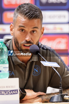 2024-07-17 - Press conference of Napoli's Italian defender Leonardo Spinazzola during SSC Napoli's 2024-25 preseason training camp in val di sole in Trentino, Dimaro Folgarida

 - SSC NAPOLI PRESS CONFERENCE - OTHER - SOCCER