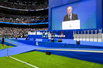 2024-07-27 - Florentino Perez, president of Real Madrid, seen during the presentation of Endrick Felipe at Estadio Santiago Bernabeu on July 27, 2024 in Madrid, Spain. - REAL MADRID UNVEILS NEW SIGNING ENDRICK - OTHER - SOCCER