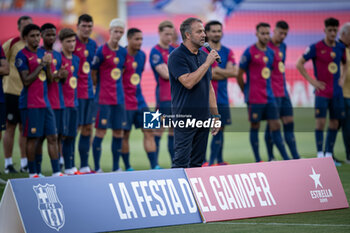 2024-08-12 - Head Coach Hans Flick (FC Barcelona) gestures during a Joan Gamper Trophy at Estadi Olimpic Lluis Companys in Barcelona, Spain, on August 12 2024. Photo by Felipe Mondino - TROFEU JOAN GAMPER: FC BARCELONA - AS MONACO - OTHER - SOCCER