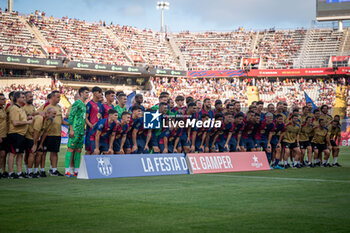 2024-08-12 - FC Barcelona players are seen during a Joan Gamper Trophy at Estadi Olimpic Lluis Companys in Barcelona, Spain, on August 12 2024. Photo by Felipe Mondino - TROFEU JOAN GAMPER: FC BARCELONA - AS MONACO - OTHER - SOCCER