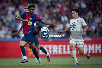 2024-08-12 - Alejandro Balde (FC Barcelona) controls the ball during a Joan Gamper Trophy at Estadi Olimpic Lluis Companys in Barcelona, Spain, on August 12 2024. Photo by Felipe Mondino - TROFEU JOAN GAMPER: FC BARCELONA - AS MONACO - OTHER - SOCCER