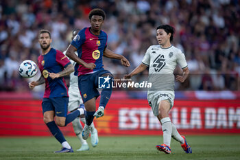 2024-08-12 - Alejandro Balde (FC Barcelona) controls the ball during a Joan Gamper Trophy at Estadi Olimpic Lluis Companys in Barcelona, Spain, on August 12 2024. Photo by Felipe Mondino - TROFEU JOAN GAMPER: FC BARCELONA - AS MONACO - OTHER - SOCCER