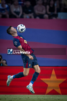 2024-08-12 - Robert Lewandowski (FC Barcelona) controls the ball during a Joan Gamper Trophy at Estadi Olimpic Lluis Companys in Barcelona, Spain, on August 12 2024. Photo by Felipe Mondino - TROFEU JOAN GAMPER: FC BARCELONA - AS MONACO - OTHER - SOCCER