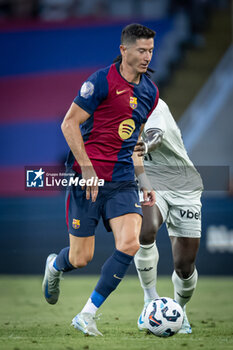 2024-08-12 - Robert Lewandowski (FC Barcelona) controls the ball during a Joan Gamper Trophy at Estadi Olimpic Lluis Companys in Barcelona, Spain, on August 12 2024. Photo by Felipe Mondino - TROFEU JOAN GAMPER: FC BARCELONA - AS MONACO - OTHER - SOCCER