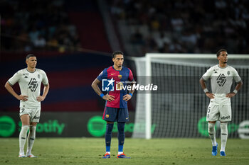 2024-08-12 - Raphinha (FC Barcelona) looks on during a Joan Gamper Trophy at Estadi Olimpic Lluis Companys in Barcelona, Spain, on August 12 2024. Photo by Felipe Mondino - TROFEU JOAN GAMPER: FC BARCELONA - AS MONACO - OTHER - SOCCER