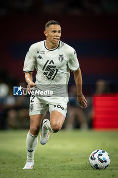 2024-08-12 - Venderson (AS Monaco) controls the ball during a Joan Gamper Trophy at Estadi Olimpic Lluis Companys in Barcelona, Spain, on August 12 2024. Photo by Felipe Mondino - TROFEU JOAN GAMPER: FC BARCELONA - AS MONACO - OTHER - SOCCER