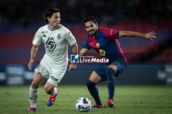 2024-08-12 - Takumi Minamino (AS Monaco) controls the ball during a Joan Gamper Trophy at Estadi Olimpic Lluis Companys in Barcelona, Spain, on August 12 2024. Photo by Felipe Mondino - TROFEU JOAN GAMPER: FC BARCELONA - AS MONACO - OTHER - SOCCER