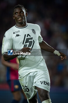 2024-08-12 - Brea Embolo celebrates after scoring his team's goal during a Joan Gamper Trophy at Estadi Olimpic Lluis Companys in Barcelona, Spain, on August 12 2024. Photo by Felipe Mondino - TROFEU JOAN GAMPER: FC BARCELONA - AS MONACO - OTHER - SOCCER