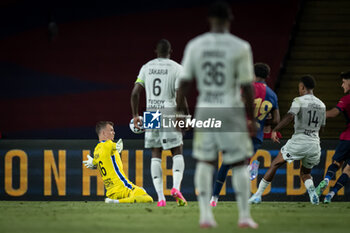 2024-08-12 - Christian Mawissa (AS Monaco) controls the ball during a Joan Gamper Trophy at Estadi Olimpic Lluis Companys in Barcelona, Spain, on August 12 2024. Photo by Felipe Mondino - TROFEU JOAN GAMPER: FC BARCELONA - AS MONACO - OTHER - SOCCER