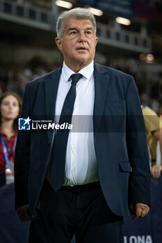 2024-08-12 - FC Barcelona president Joan Laporta gestures during a Joan Gamper Trophy at Estadi Olimpic Lluis Companys in Barcelona, Spain, on August 12 2024. Photo by Felipe Mondino - TROFEU JOAN GAMPER: FC BARCELONA - AS MONACO - OTHER - SOCCER