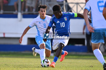 2024-09-05 - Wilfried Gnonto (ITA) during the UEFA U21 Euro 2025 Qualifier match between Italy and San Marino at the Domenico Francioni Stadium on September 5, 2024 in Latina, Italy. - UEFA UNDER 21 - ITALY VS SAN MARINO - OTHER - SOCCER