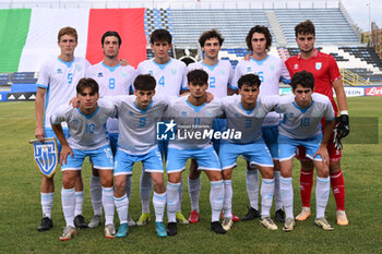 2024-09-05 - San Marino U21 players are posing for a team photo during the UEFA U21 Euro 2025 Qualifier match between Italy and San Marino at the Domenico Francioni Stadium on September 5, 2024 in Latina, Italy. - UEFA UNDER 21 - ITALY VS SAN MARINO - OTHER - SOCCER