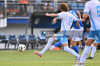 2024-09-05 - Giuseppe Ambrosino (ITA) during the UEFA U21 Euro 2025 Qualifier match between Italy and San Marino at the Domenico Francioni Stadium on September 5, 2024 in Latina, Italy. - UEFA UNDER 21 - ITALY VS SAN MARINO - OTHER - SOCCER