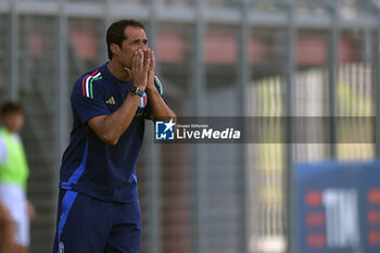 2024-09-10 - Italia's U20 coach Bernardo Corradi during the match Elite League Italy U20 - Germany U20 at the 