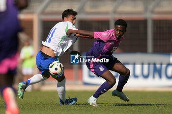 2024-09-10 - Italia's U20 Dominic Vavassori in action against Germany's U20 Noel Aseko during the match Elite League Italy U20 - Germany U20 at the 