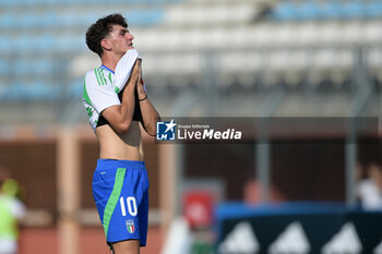 2024-09-10 - Italia's U20 Lorenzo Anghele in action against during the match Elite League Italy U20 - Germany U20 at the 