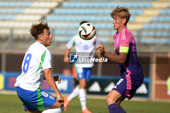 2024-09-10 - Italia's U20 Luca Di Maggio in action against Germany's U20 Aljoscha Kemlein during the match Elite League Italy U20 - Germany U20 at the 