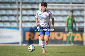 2024-09-10 - Italia's U20 Lorenzo Anghele in action during the match Elite League Italy U20 - Germany U20 at the 