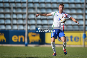 2024-09-10 - Italia's U20 Pietro Comuzzo in action during the match Elite League Italy U20 - Germany U20 at the 