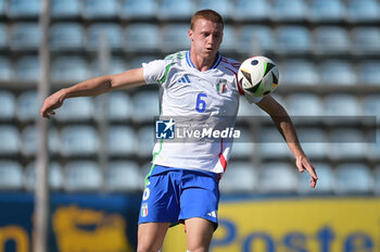 2024-09-10 - Italia's U20 Pietro Comuzzo in action during the match Elite League Italy U20 - Germany U20 at the 