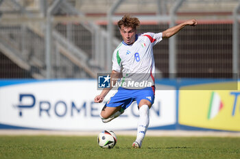 2024-09-10 - Italia's U20 Luca Di Maggio in action during the match Elite League Italy U20 - Germany U20 at the 