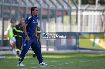 2024-09-10 - Italia's U20 coach Bernardo Corradi during the match Elite League Italy U20 - Germany U20 at the 