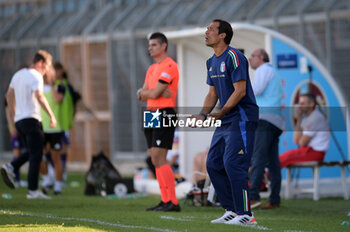 2024-09-10 - Italia's U20 coach Bernardo Corradi during the match Elite League Italy U20 - Germany U20 at the 