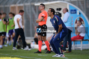 2024-09-10 - Italia's U20 coach Bernardo Corradi during the match Elite League Italy U20 - Germany U20 at the 