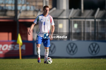 2024-09-10 - Italia's U20 Pietro Comuzzo in action during the match Elite League Italy U20 - Germany U20 at the 