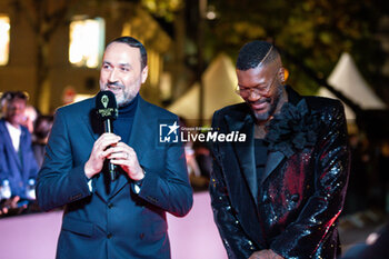 2024-10-28 - Messaoud Benterki and Djibril Cisse during the red carpet ceremony of the Ballon d'Or (Golden Ball) France Football 2024 on 28 October 2024 at Theatre du Chatelet in Paris, France - FOOTBALL - BALLON D'OR 2024 - RED CARPET CEREMONY - OTHER - SOCCER