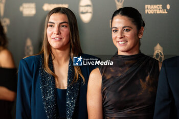 2024-10-28 - Patri Guijarro and Marta Torrejon during the red carpet ceremony of the Ballon d'Or (Golden Ball) France Football 2024 on 28 October 2024 at Theatre du Chatelet in Paris, France - FOOTBALL - BALLON D'OR 2024 - RED CARPET CEREMONY - OTHER - SOCCER