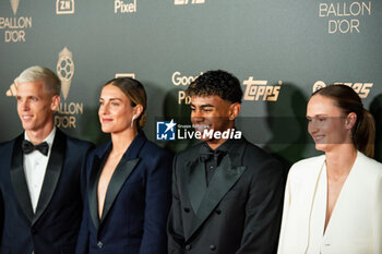 2024-10-28 - Alexia Putellas, Lamine Yamal and Caroline Graham Hansen during the red carpet ceremony of the Ballon d'Or (Golden Ball) France Football 2024 on 28 October 2024 at Theatre du Chatelet in Paris, France - FOOTBALL - BALLON D'OR 2024 - RED CARPET CEREMONY - OTHER - SOCCER