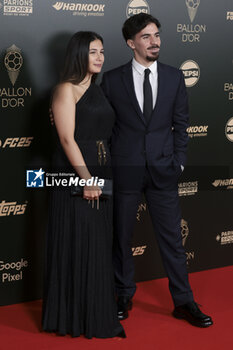 2024-10-28 - Vitinha and Tatiana Rendeiro Torres attend the 68th Ballon D'Or France Football 2024 photocall on October 28, 2024 at Theatre du Chatelet in Paris, France - FOOTBALL - BALLON D'OR 2024 - OTHER - SOCCER