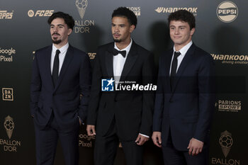 2024-10-28 - Vitinha, Warren Zaire-Emery, Joao Neves of PSG attend the 68th Ballon D'Or France Football 2024 photocall on October 28, 2024 at Theatre du Chatelet in Paris, France - FOOTBALL - BALLON D'OR 2024 - OTHER - SOCCER