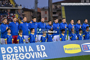 2024-06-09 - Bosnia and Herzegovina's players during the anthem - ITALY VS BOSNIA - FRIENDLY MATCH - SOCCER