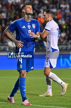 2024-06-09 - Italy's forward Gianluca Scamacca shows his dejection - ITALY VS BOSNIA - FRIENDLY MATCH - SOCCER